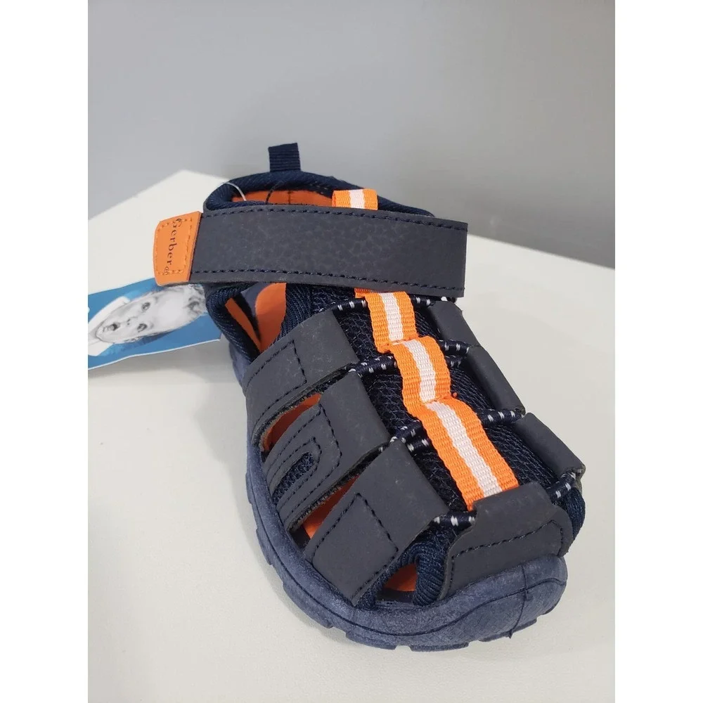 NEW SZ 6 Fisherman Prewalk Walking Baby Sandal Ankle Strap Infant Boy Closed Toe